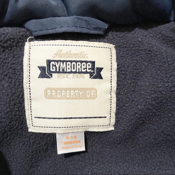 GYMBOREE Navy and Metallic Silver Vest Size 6-12m - Picture 2 of 4